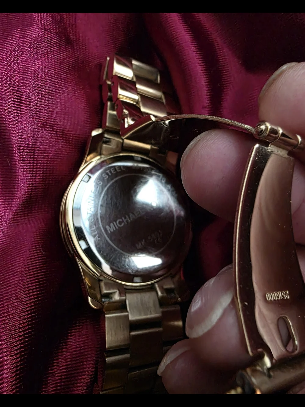 Michael Kors Womens  Gold Bracelet Watch with Pink Dial
